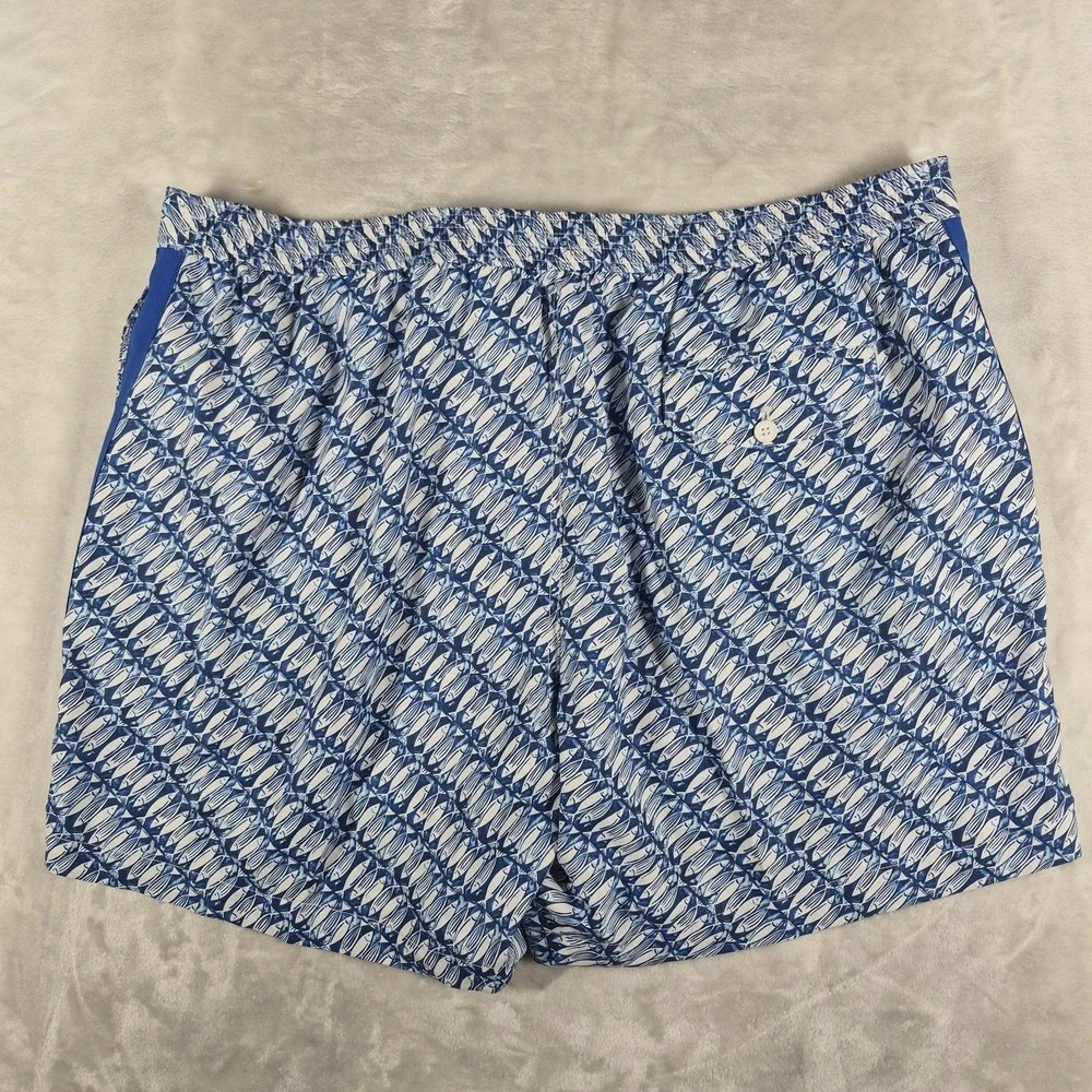 Tommy Bahama Swim Trunks Men's 2XLB Blue Rialto Reel It In Fish Shorts Beach NWT